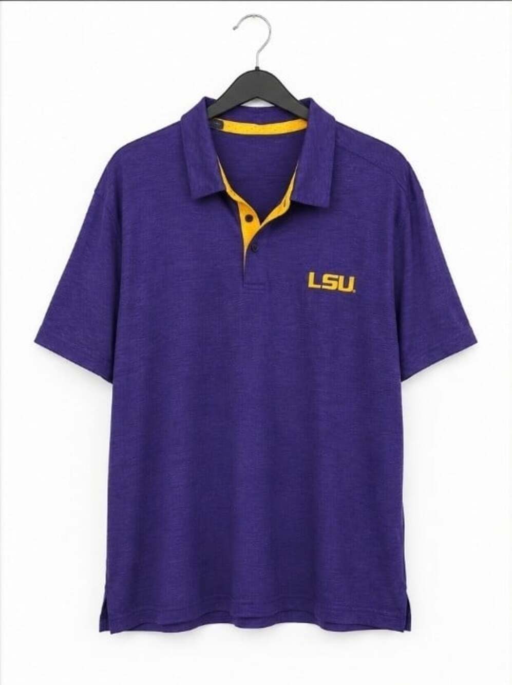 LSU Tigers Columbia Omni-Shade Mens Tech Trail Polo FPS 50 NWT New B15 - Picture 3 of 9